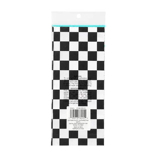 Black & White Checker Tissue Paper Sheets, 12ct. by Celebrate It™
